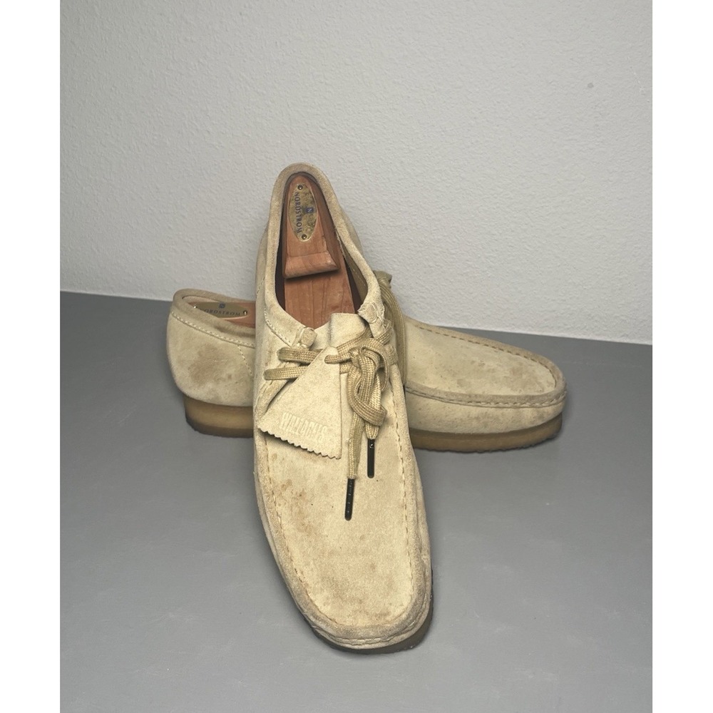 Clarks Originals Wallabee Maple Tan Suede Moccasin Shoes Men's 10.5